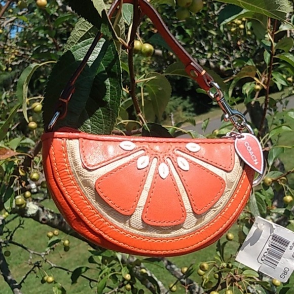 NWT Authentic Coach Orange Slice Coin Purse πππ - Picture 2 of 5